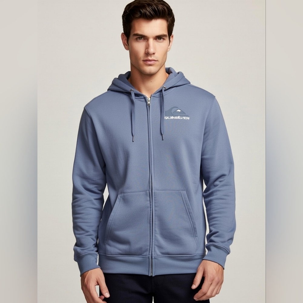 Men’s Quiksilver Fleece Zip-Up Jacket XL BES Full-Zip Hoodie
